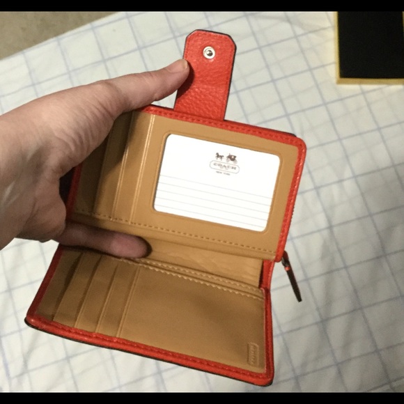Coach wallet - EUC - red/coral - Picture 4 of 5